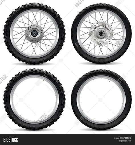 Vector Motorcycle Wheel Icons Stock Vector And Stock Photos Bigstock