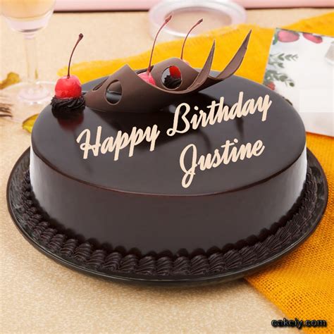 🎂 Happy Birthday Justine Cakes 🍰 Instant Free Download