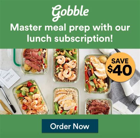 Gobble Lunch Meal Prep Kits Now Available Save 40 On