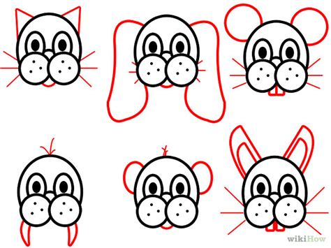 How To Draw Cartoon Animal Faces 5 Steps With Pictures Clip Art
