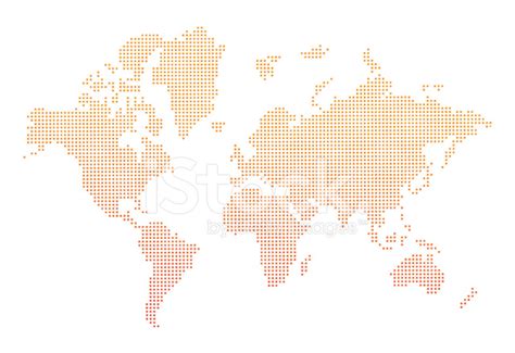 World Map Orange Dots Vector Stock Photo Royalty Free Freeimages