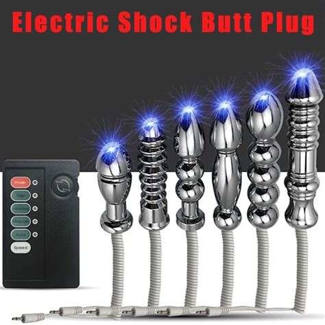 Electric Shock Butt Plug Metal Anal Plug Anus Stimulator Dilator Vaginal Stimulator Bdsm Sex