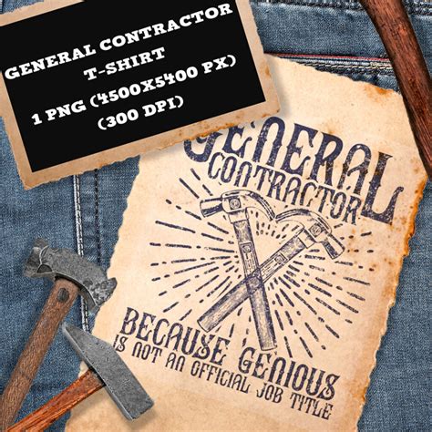 General Contractor T Shirt Design Masterbundles
