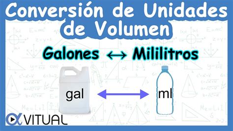 🧊 Conversión De Unidades De Volumen Galones Gal A Mililitros Ml