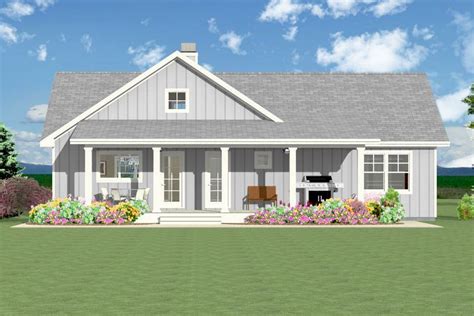 Plan 28920jj Open 3 Bedroom With Farmhouse Charm In 2021 Simple Farmhouse Plans Simple Ranch