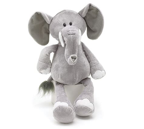 Plush 16 Gray Elephant With Floppy Legs