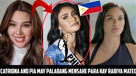 Rabiya Mateo Nakatanggap Ng Palabang Mensahe Kay Catriona At Pia Wurtsbach Miss Universe 2021
