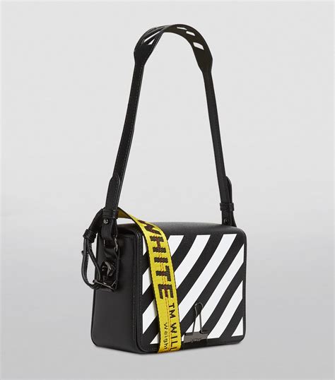 Womens Off White White Mini Leather Stripe Shoulder Bag Harrods Uk