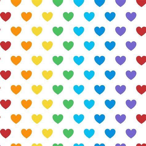Seamless Colorful Heart Pattern Vector Download Free Vectors Clipart