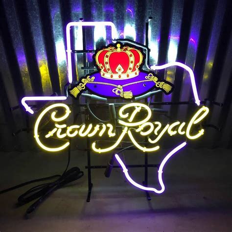 Custom Crown Royal Texas Neon Sign Tube Neon Light Custom Neon Signs