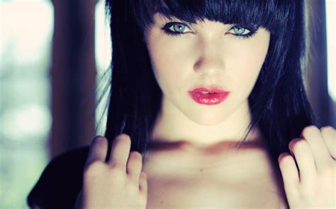 Melissa Clark Brunette Lips Face Eyes Blue Eyes Hair Wallpaper