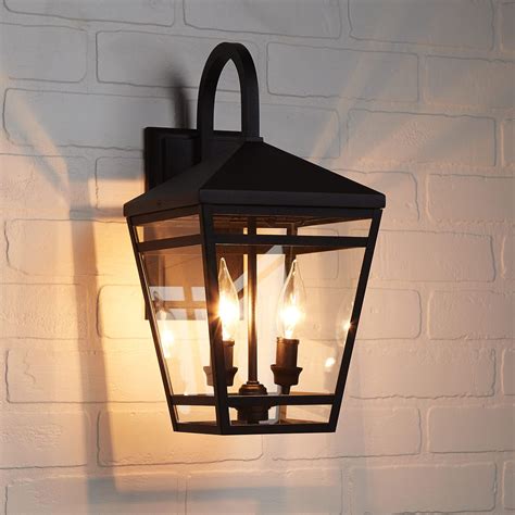 Edgehill 2 Light Outdoor Entrance Wall Sconce Black House Lighting