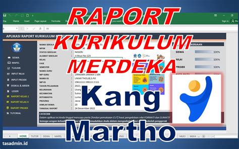 Aplikasi Raport Kurikulum Merdeka Kang Martho Tasadmin