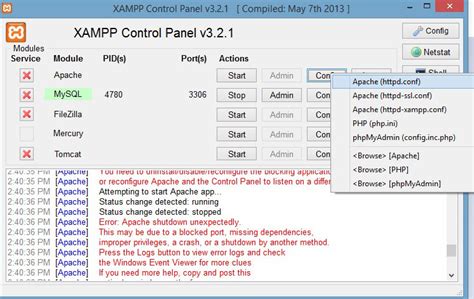 XAMPP On Windows Apache Not Starting Stack Overflow