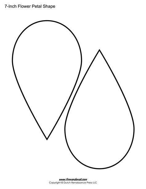 Flower Petal Outline Coloring Page Coloring Pages