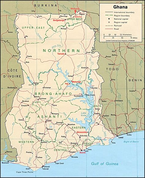 Ghana Map Africa Facts Geography About The West African Nation Of