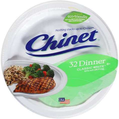 Check spelling or type a new query. Chinet Classic White Dinner Plates, 10-3/8 Inch, 32 plates
