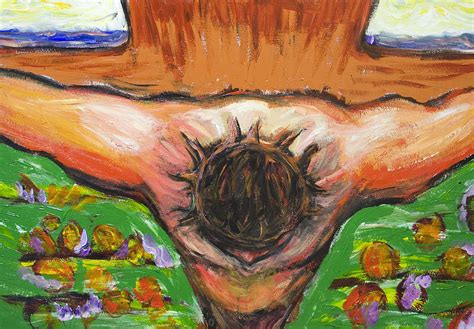 The Top View Crucifixion Of Jesus Christ Painting By Kazuya Akimoto