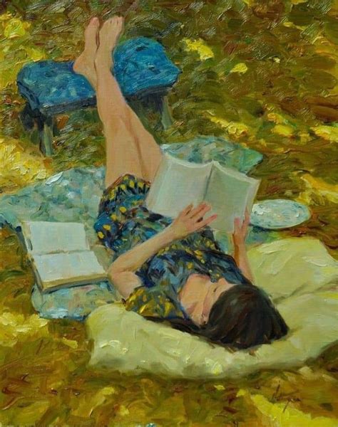 David Hettinger Reading Art Female Art Woman Reading