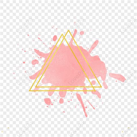 Watercolor Splatter Gold Triangleclip Artclassyelegant Free Png And