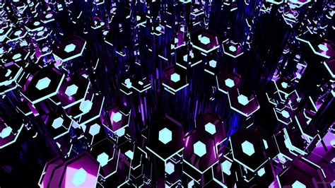 2560x1440 Deep Purple Tron Hexagons 8k 1440p Resolution Hd 4k