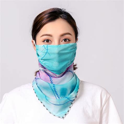New Outdoor Cycling Windproof Women Multifunction Silk Scarves Face