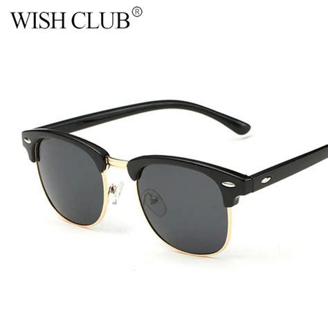 Wish Club Fashion Sunglasses Women Men Polarized Luxury Vintage Mirror Sun Glasses Brand Design
