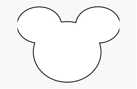 Mickey Head Outline White Mickey Head Png Transparent Png