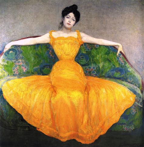 Lady In Yellow Dress 1899 Max Kurzweil
