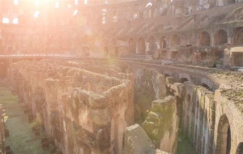 Rome Italy February 23 2019 Inside Of Colosseum In Rome Editorial