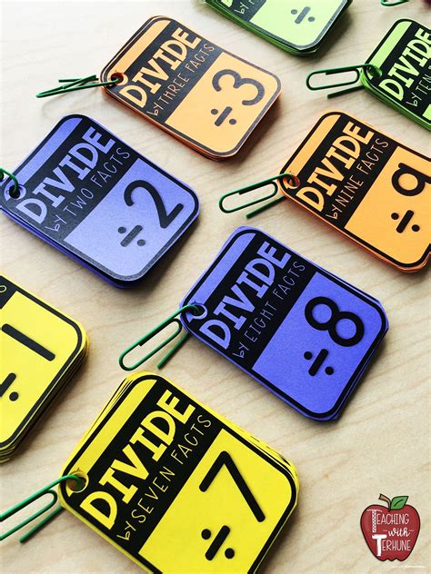 Printable Division Flash Cards Division Divisionflashcards