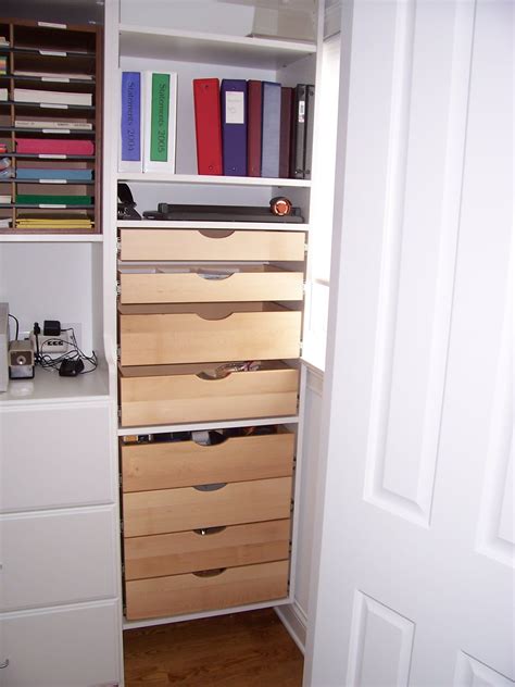 Home Office Closet I Love These Drawers Home Office Organization