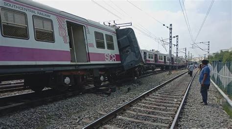 hyderabad local train collides with intercity express passengers suffer minor injuries