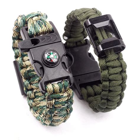 Original Survival Paracord Bracelet For Men Outdoor Camping Hiking Buckle Wristband Women Rope