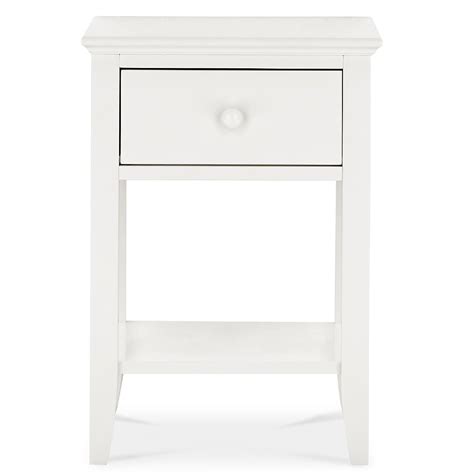 Ashby White 1 Drawer Bedside Table Upstairsdownstairsie
