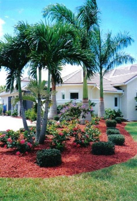 50 Florida Landscaping Ideas Front Yards Curb Appeal Palm Trees20 50