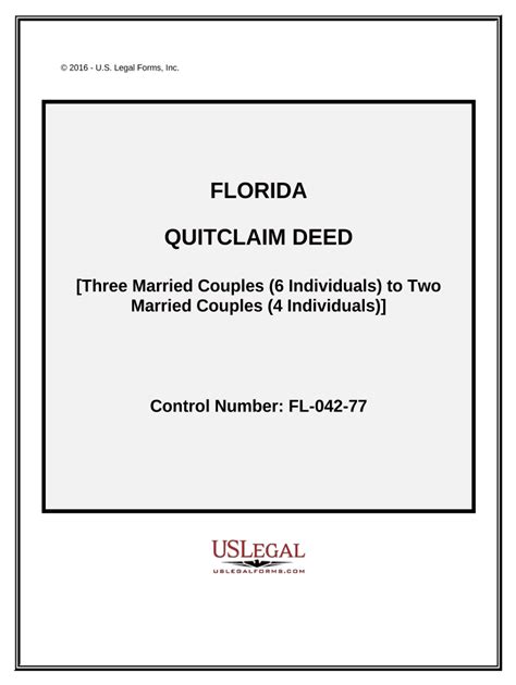 Florida Quitclaim Deed Form Fill Out And Sign Printable Pdf Template