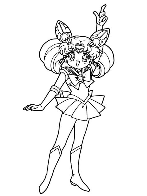 Coloriage Sailor Chibi Moon Chibiusa Télécharger Et Imprimer Gratuit