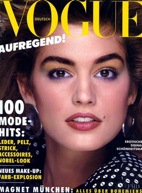 Cover Of Vogue Germany With Cindy Crawford September 1986 Id3147 Magazines The Fmd