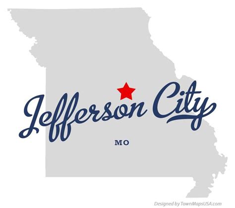 Map Of Jefferson City Missouri Mo Jefferson City Missouri Jefferson