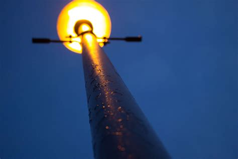 Dusk Lamp Lamp Post Night Street Street Light Texture 4k