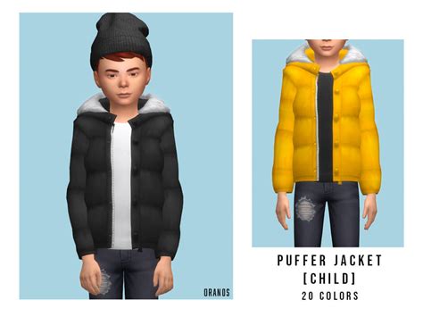 Puffer Jacket Child By Oranostr At Tsr Sims 4 Updates