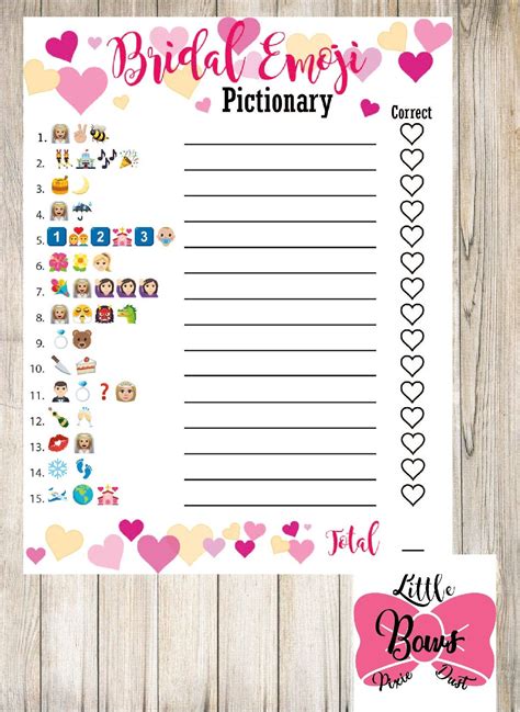 This is a modern and popular game these days and it how to play. Bridal emoji pictionary bridal shower game bridal pictionary