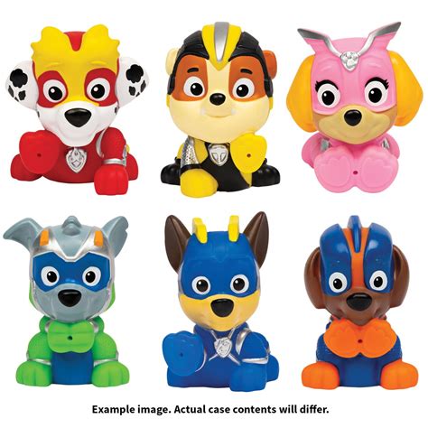 Paw Patrol Mighty Pups 6 Pack T Set Paw Patrol Figures With Light