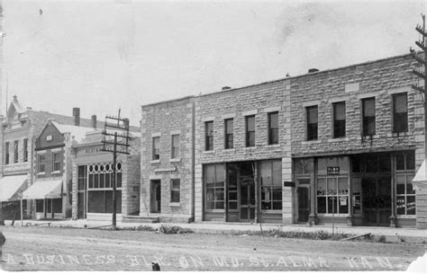 View Of 300 Block Of Missouri Street Alma Kansas About 1910