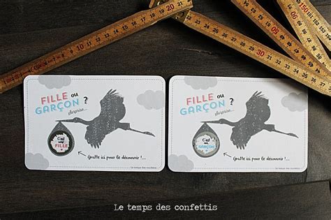 Carte à Gratter Annonce Du Sexe De Bébé Fille Ou Garçon à Vous Etsy