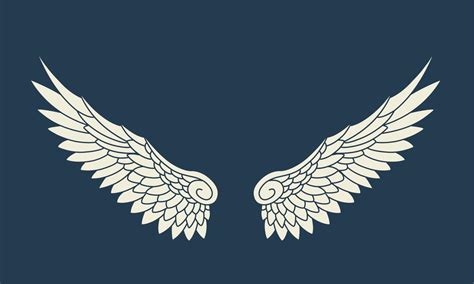 Vector Logo Icon White Angel Wings 19817481 Vector Art At Vecteezy