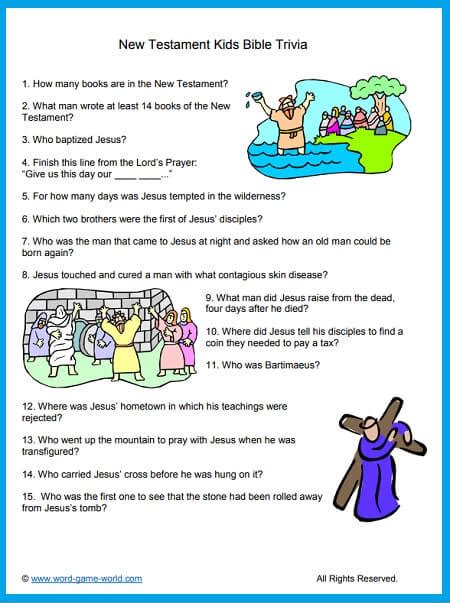 Kids Bible Trivia Questions And Answers