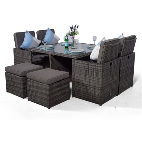Our 8 seat rattan cube set is perfect for outdoor dining and entertaining. Giardino Rattan 4 Seater Cube Dining Table & Chairs Set ...