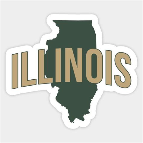 Illinois Sticker State Of Illinois Decal New Sticker Illinois